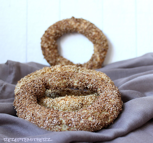 simit, türkische ringe, türkische sesamringe, simit selbstgemacht ...