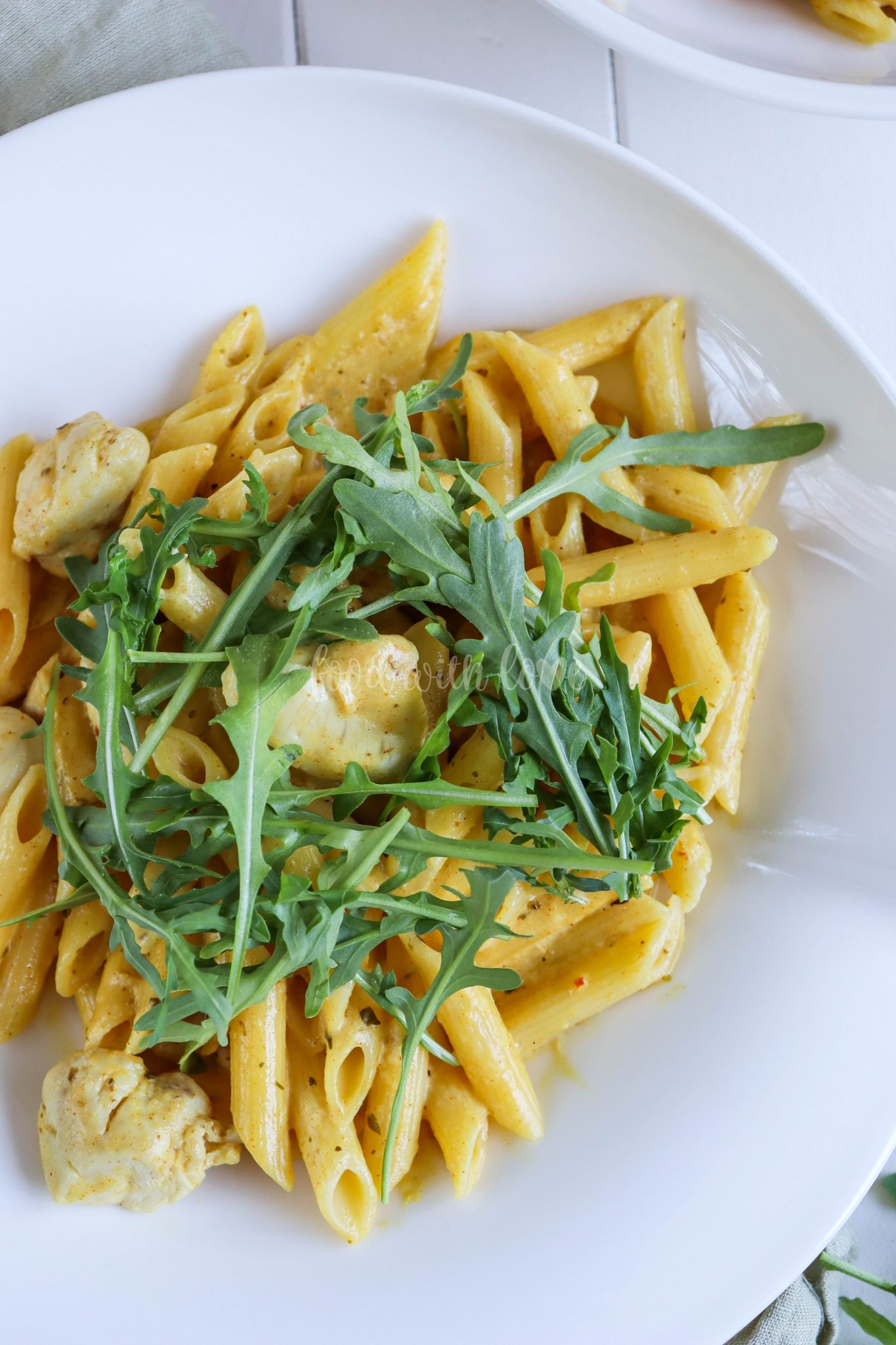 Penne Honey mit Hähnchenbrust und Rucola – Food with Love – Thermomix ...