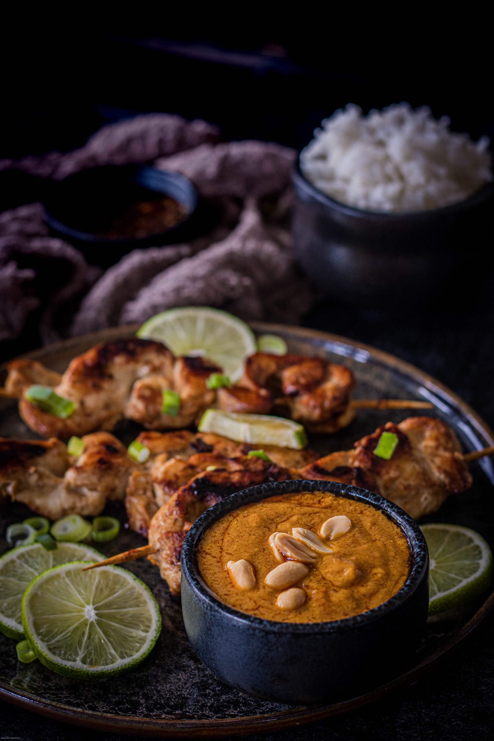 Hähnchen-Saté mit Erdnusssauce | Hähnchen-Satay – Food with Love ...