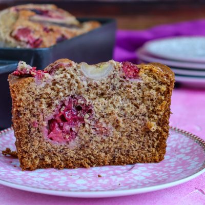 Bananenbrot mit Himbeeren W-19